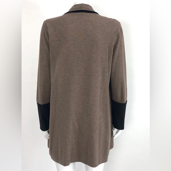 Belford Reversible Sweater Jacket with Faux Leather Trim size Medium - Picture 4 of 12